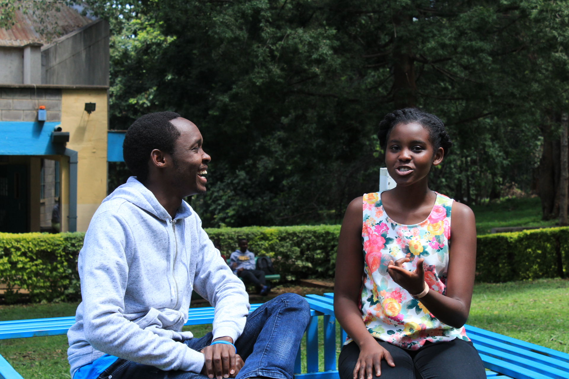 Wilfred Chemoiwo Kiptoo (left) outgoing Chairman Chiromo Environmental Awareness Club CEAC with incoming Chairperson Ms. Wangari Kigundu